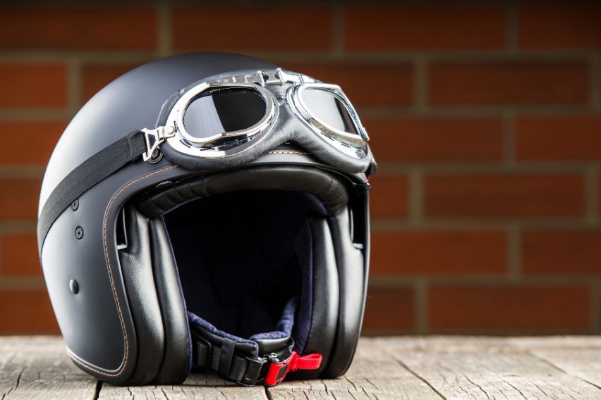 Open face helmet