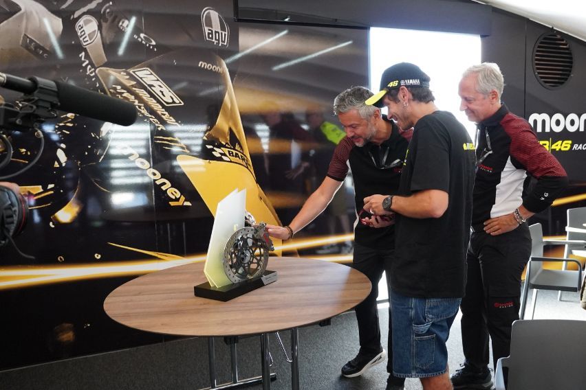 Valentino Rossi's celebration trophy from Brembo