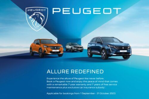 Peugeot Malaysia offers an extended 7-year warranty package for a limited period