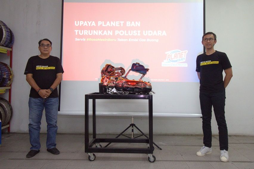 servis dan uji emisi motor di Planet Ban