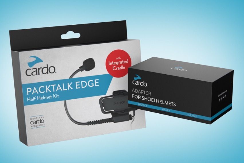 Cardo Systems presents Shoei helmet adapter, half helmet kit 