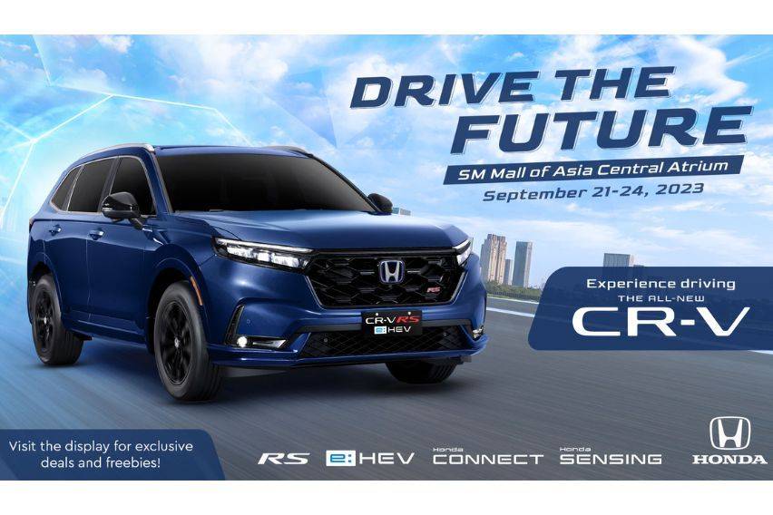 You can test drive the all-new Honda CR-V at SM Mall of Asia this weekend