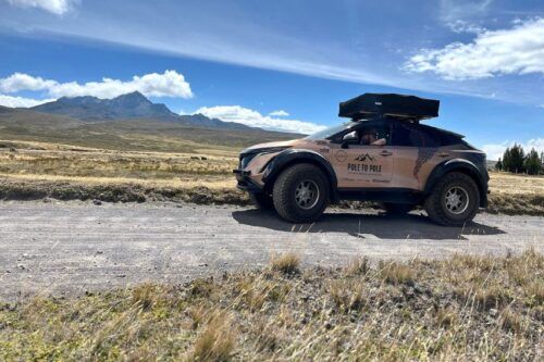 All-electric Nissan Ariya crosses the equator