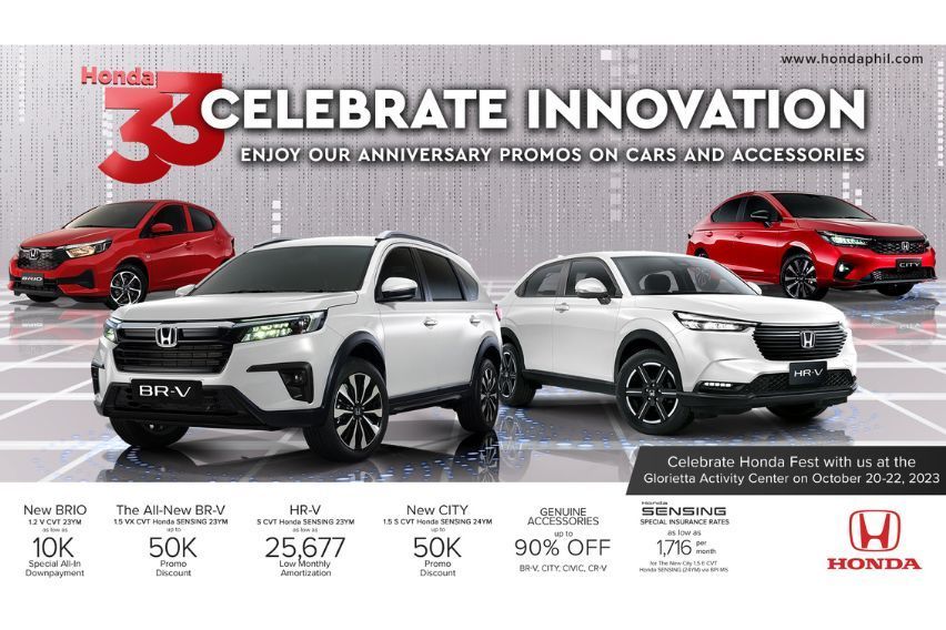 Honda Cars PH launches 33rd anniversary promo