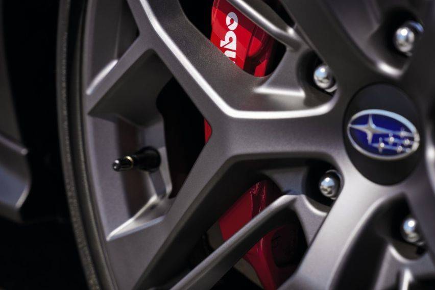 2024 Subaru WRX TR equipped with Brembo brakes, manual gearbox