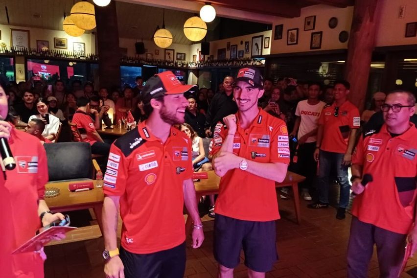 Sambut Gelaran MotoGP Mandalika 2023, Dua Rider Tim Ducati Sapa Penggemar di Jakarta