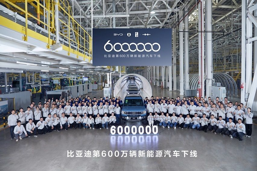 BYD produces 6th millionth NEV
