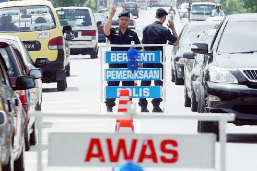 Malaysia road block