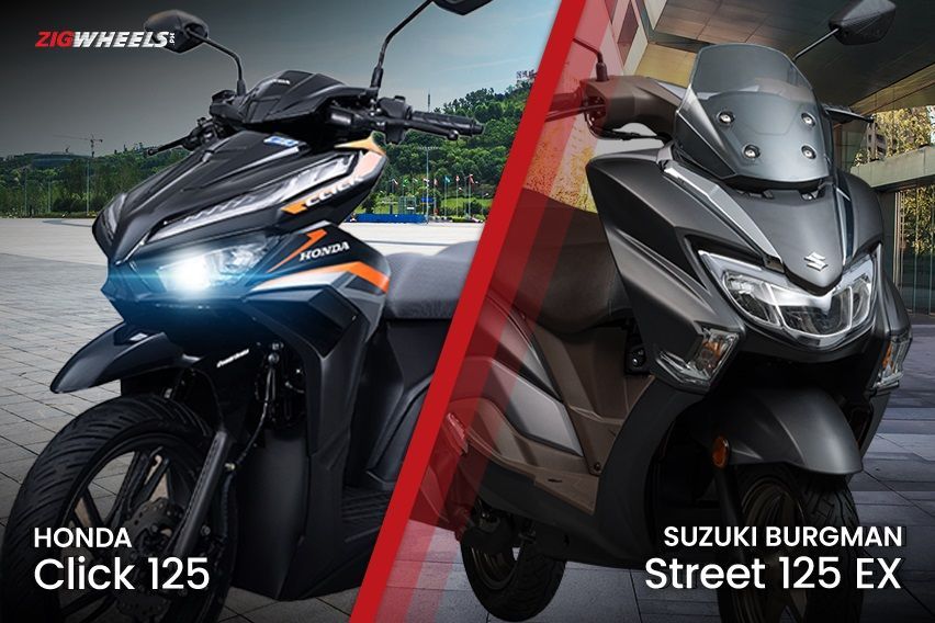 Scooter scuffle: Suzuki Burgman Street 125 EX vs Honda Click 125