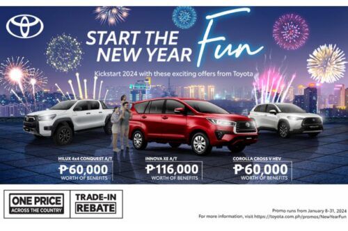 Toyota PH treats customers with special deals on select models this Jan.