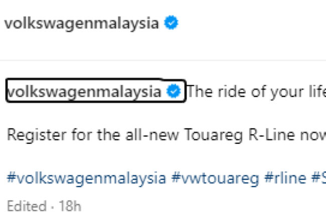 Volkswagen malaysia Touraeg tease 2024