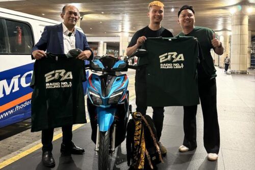 Modenas gifts Karisma 125S scooter to Harimau Malaya fan