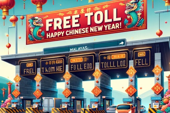 Free toll during Chinese New Year Malaysia 2024