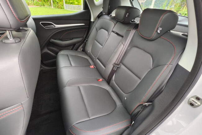 MG ZS rear seats