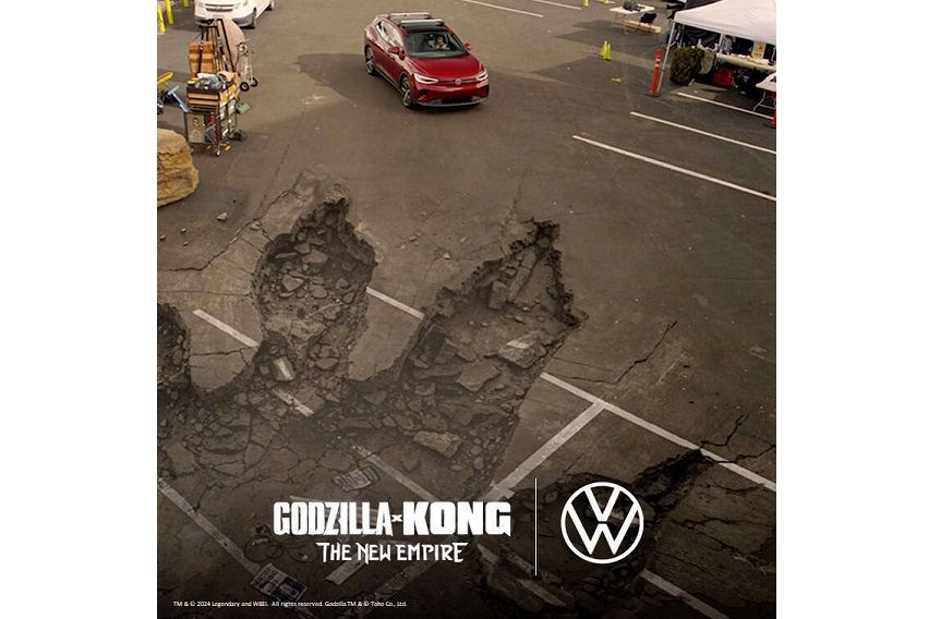 Volkswagen ID.4 appears alongside Godzilla, King Kong in new movie