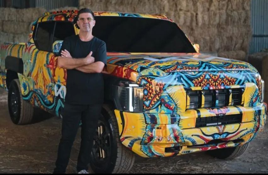 รถกระบะ Kia Tasman ยั่วยวนด้วยลายพรางที่ไม่เหมือนใคร