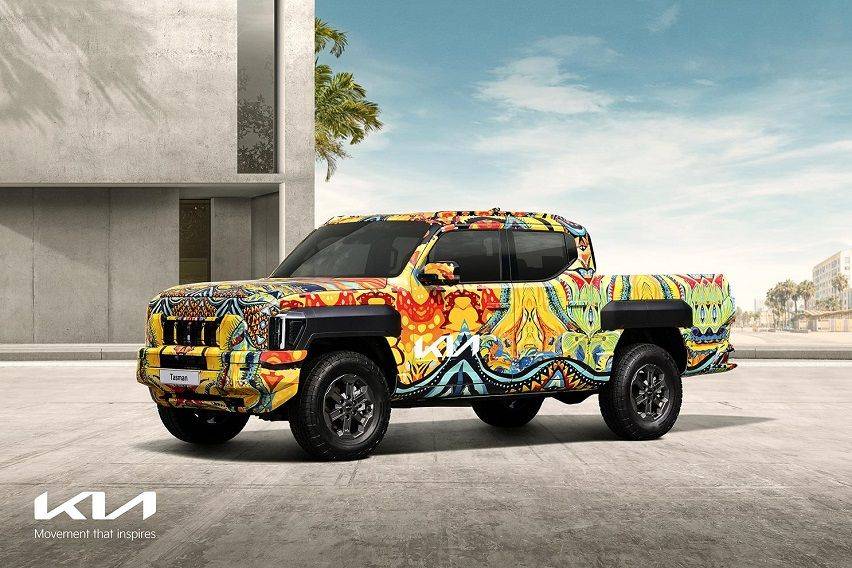 Kia Tasman unveiled with unique camouflage