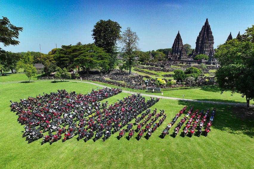 Acara We Ride As One Ducati di Candi Prambanan Pecahkan Rekor