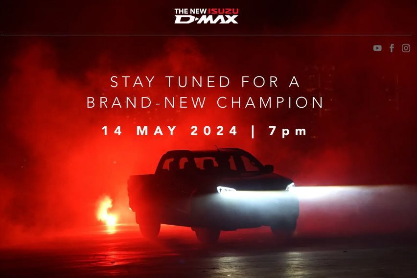 Save the date - 2024 Isuzu D-Max facelift launching on May 14 in Malaysia 