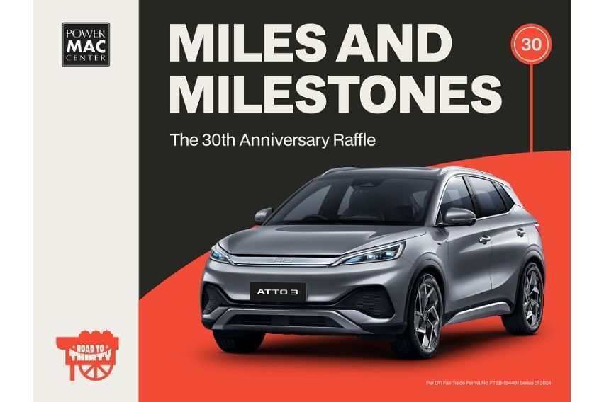 BYD Atto 3 to be given away in Power Mac Center’s 30th anniversary raffle draw