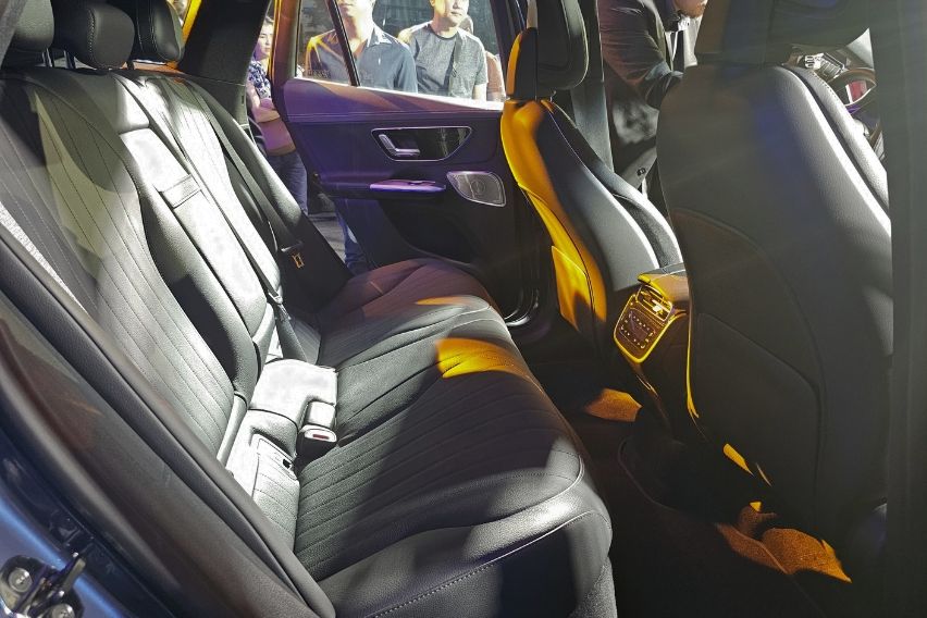 Mercedes-Benz EQE SUV interior rear cabin