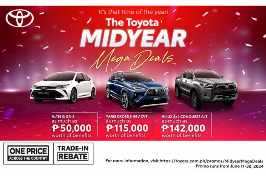 Toyota Motor PH brings out ‘Mid-Year Mega Deals’