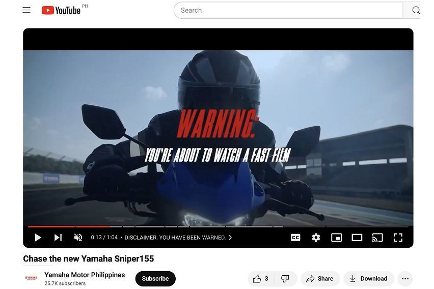 WATCH: Yamaha Motor PH showcase Sniper 155, Mio Aerox in short film