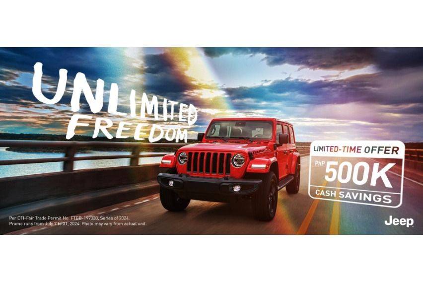 Inchcape PH retails Jeep Wrangler models with P500k-markdown in latest promo