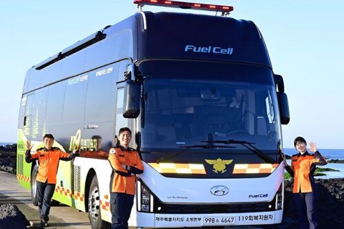 Hyundai Group donates Hydrogen Fuel Cell Support Bus to Korean National Fire Agency
