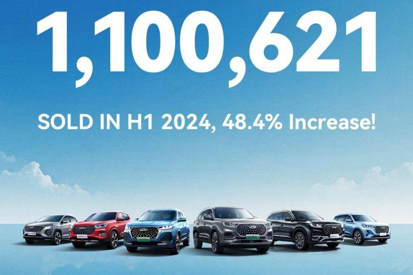 Chery Group breaches 1-M sales mark in H1 2024