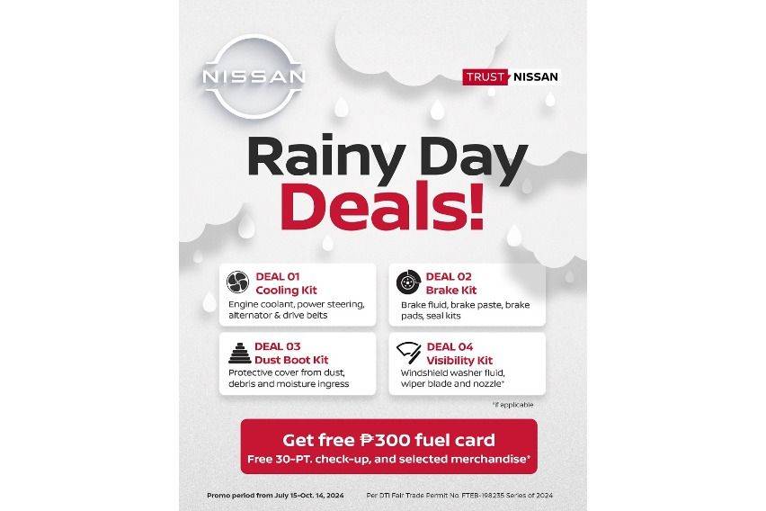 Nissan PH offers ‘Rainy Day Deals’ aftersales promo