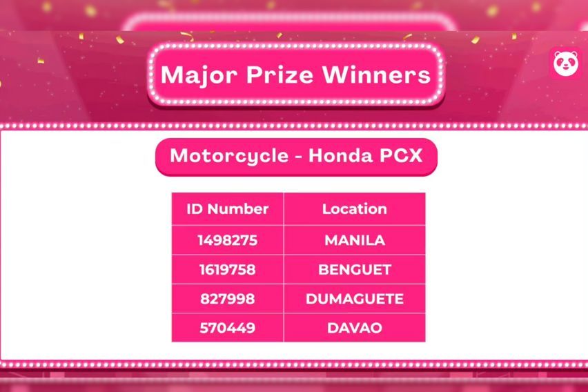 Foodpanda Facebook raffle