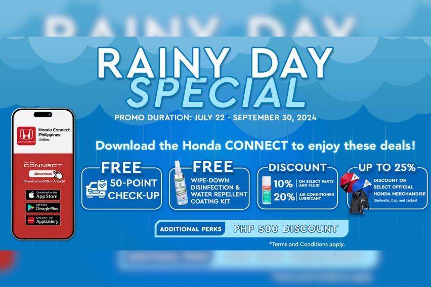 Honda Cars PH rolls out ‘Rainy Day Special’ promo