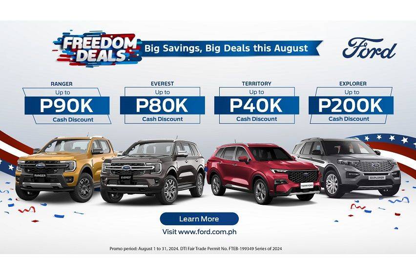 Extended ‘Ford Freedom Deals’ lets car buyers enjoy more savings this August