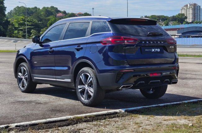 Proton X70 facelift rear bumper