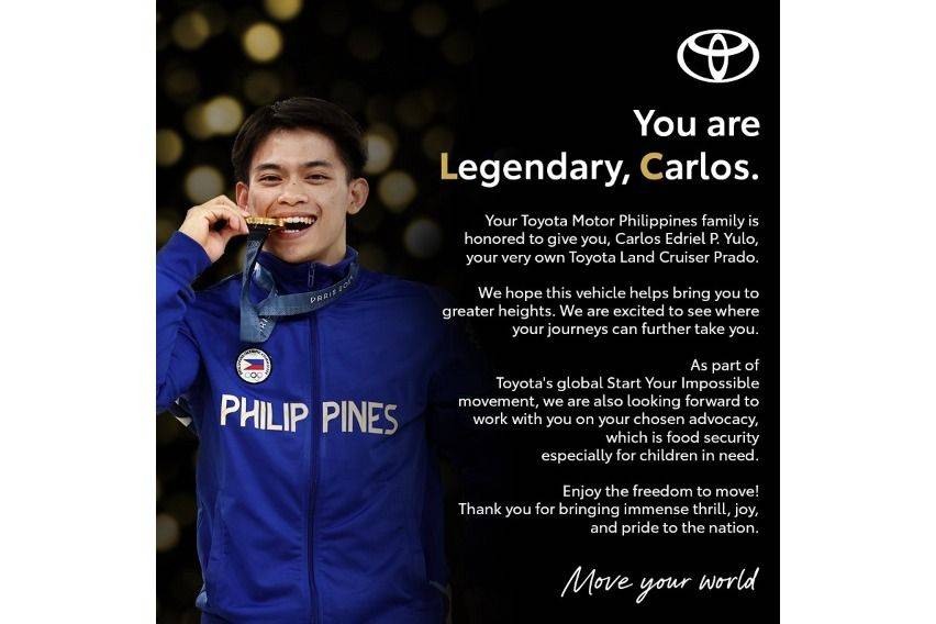 TMP FB post on Carlos Yulo