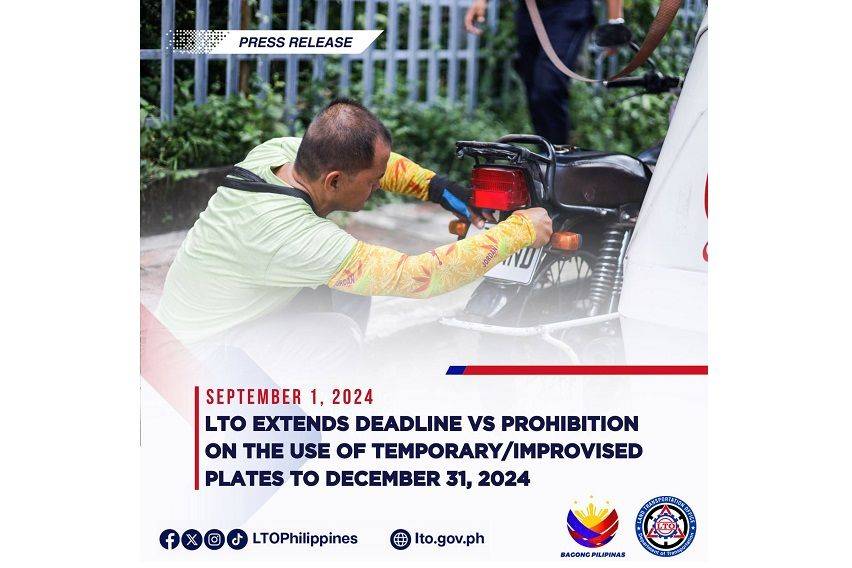 LTO extends deadline against use of temporary, improvised license plates