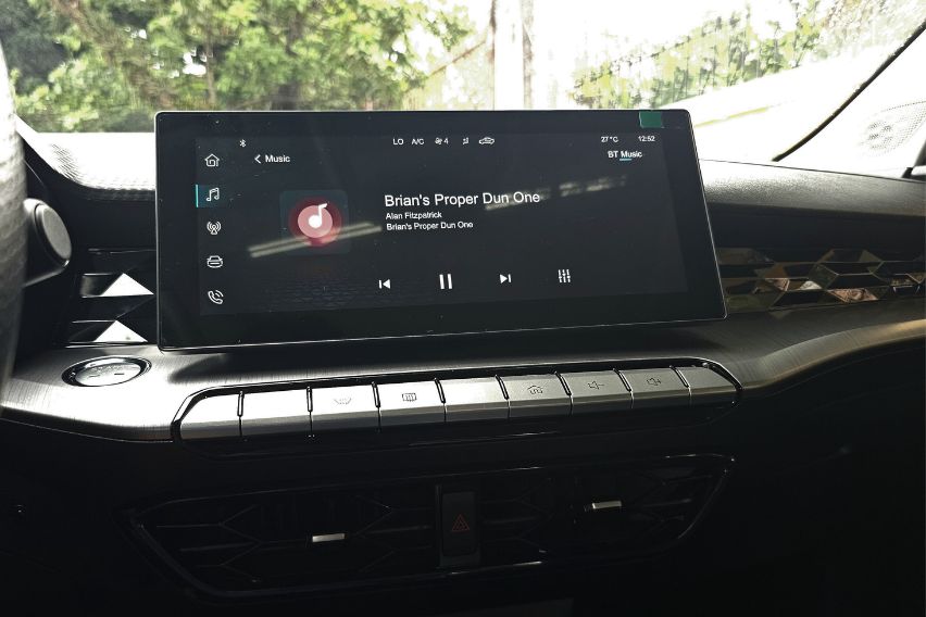 MG GT's 12.3-inch infotainment system