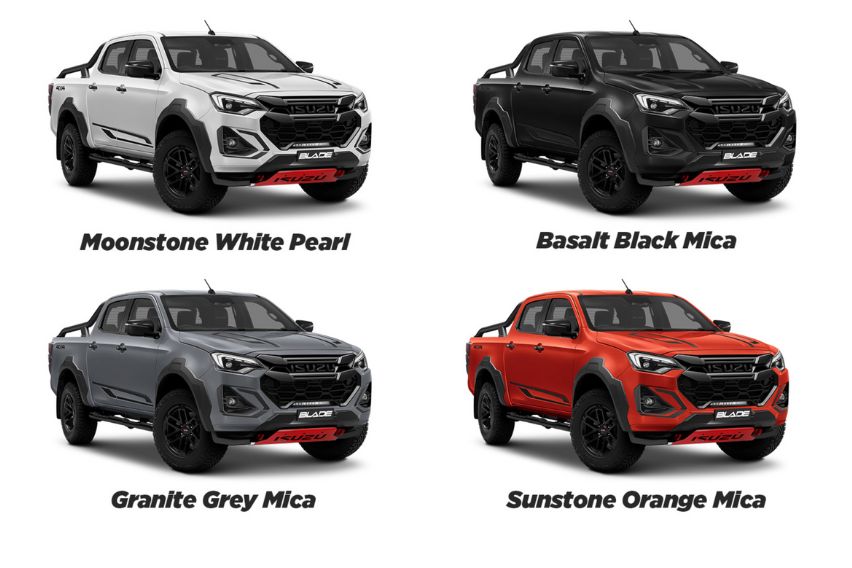 Isuzu D-Max Blade colours 