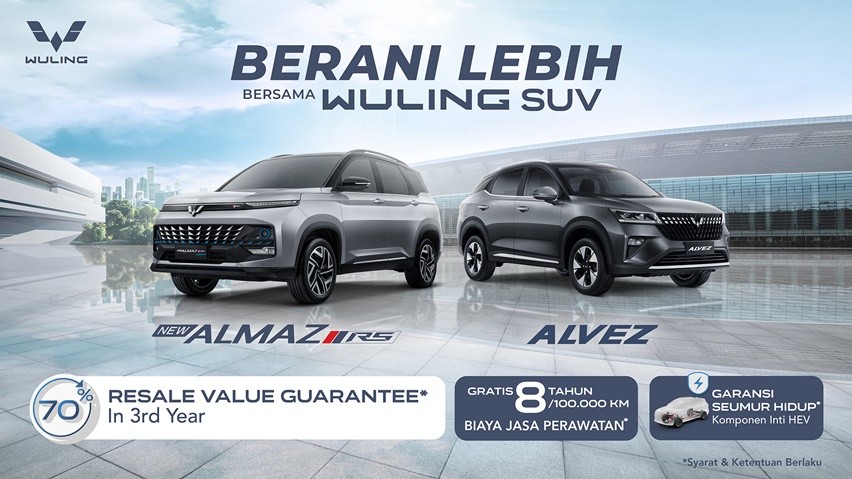 Berani Lebih Bersama Wuling SUV Almaz RS dan ALvez