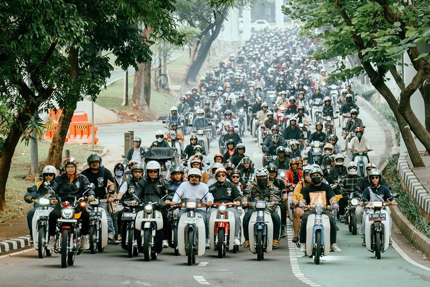 Ribuan Gembala Motor Bebek Berkumpul di Indonesia Cub Meeting 2024