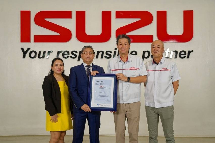 Isuzu PH gets ISO 9001:2015 certification from TÜV Rheinland