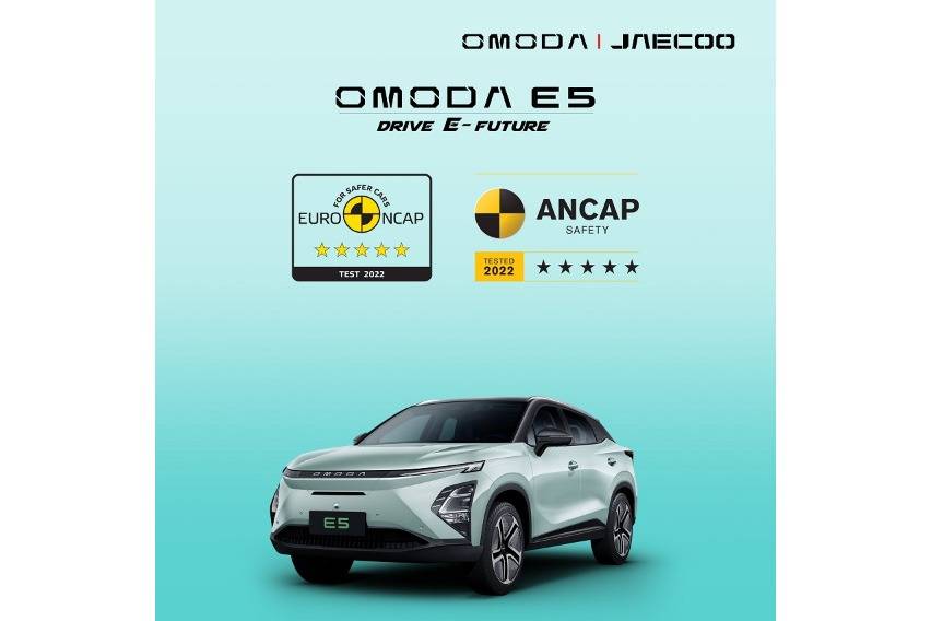 Omoda E5 gets 5-star safety ratings from ANCAP, Euro NCAP