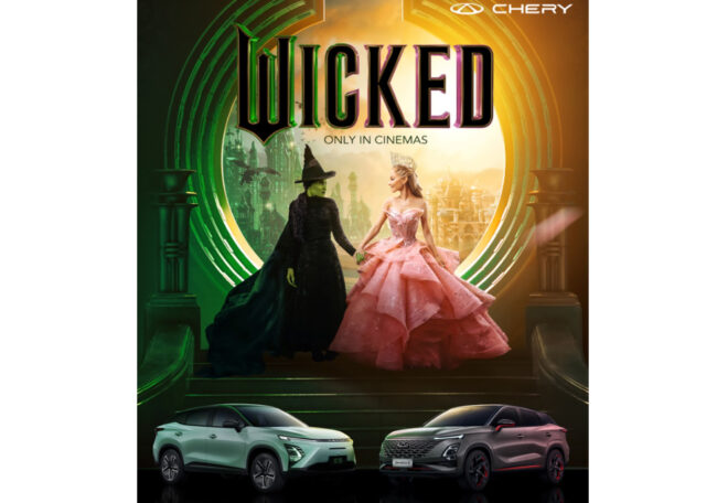 Chery malaysia collaboration with Universal Pictures's Wicked