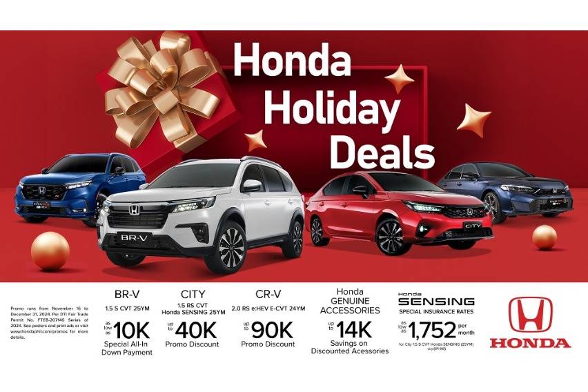 Honda Cars PH makes offerings within reach under ‘Holiday Deals’ promo