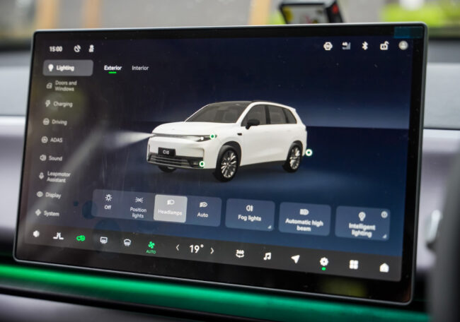 Leapmotor C10 infotainment screen