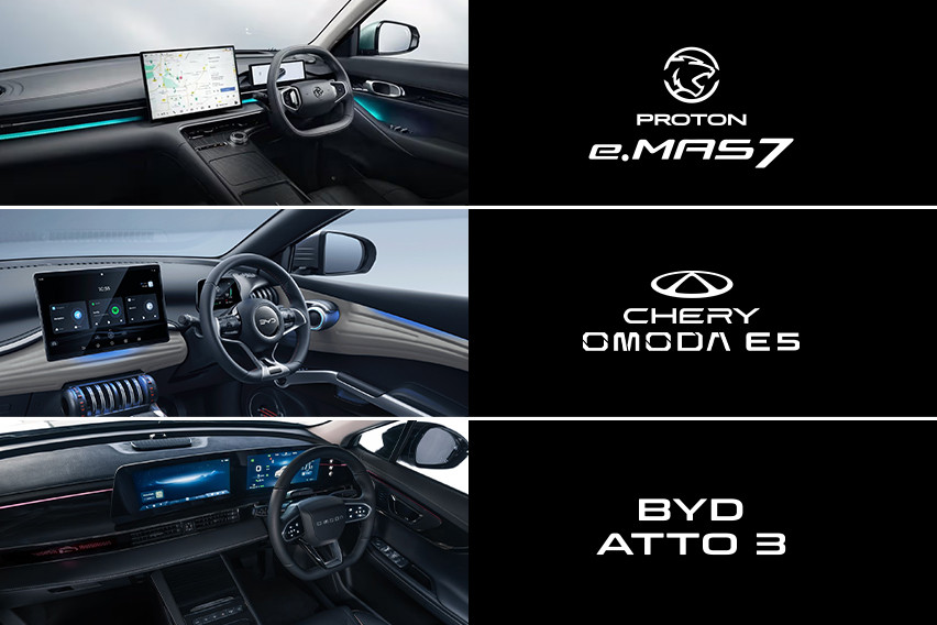 Proton eMAS 7 vs BYD Atto 3 vs Chery Omoda E5