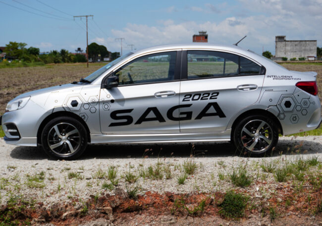Proton Saga side profile 2025
