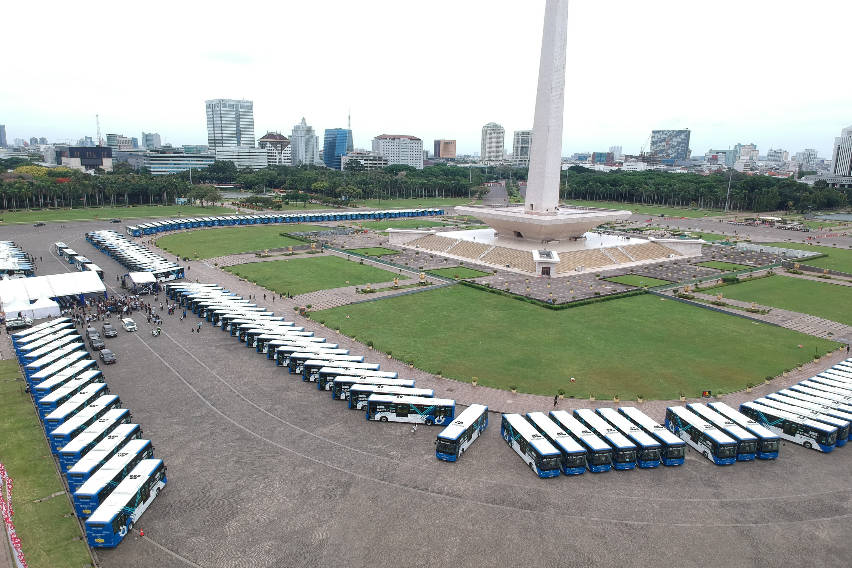 SAG Dukung Transjakarta dengan 90 Bus Listrik High Deck