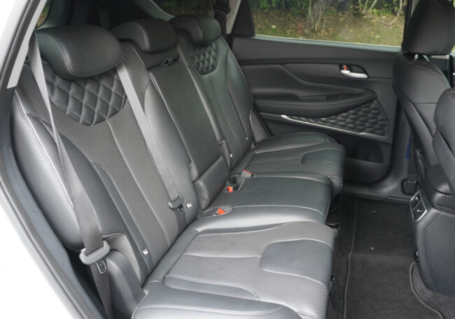 Hyundai Santa Fe hybrid second row passenger